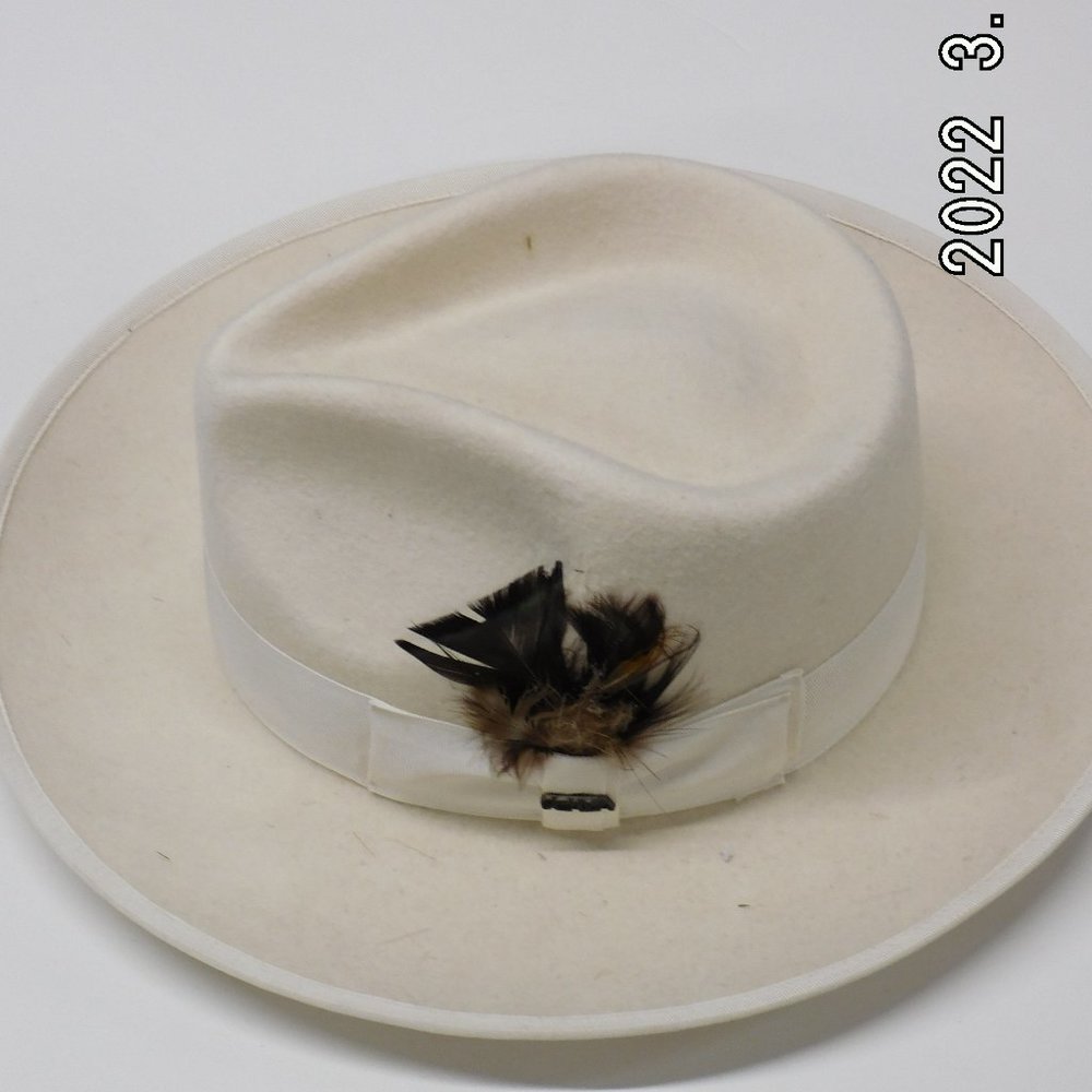 Scala Men's Wool Felt Zoot Hat, Ivory - Size: L